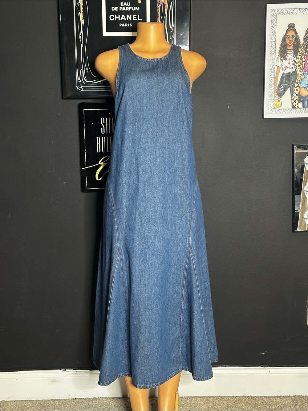 Future Collective Blue Denim Dress
